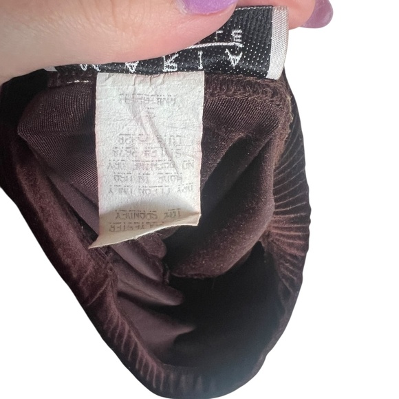 Vintage 90's Soft Velvet Brown Long Skirt with Sparkling Sunburst design - Picture 2 of 6